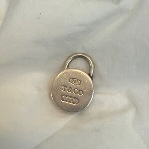 Tiffany sterling silver round circle padlock charm stamped T&C 925 1837